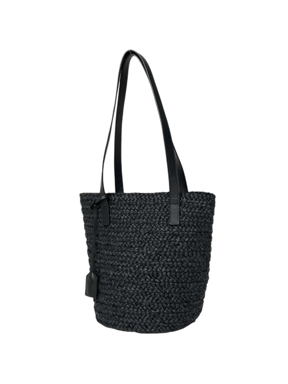 Saint Laurent Tote Bag Panier Small Basket Raffia Black